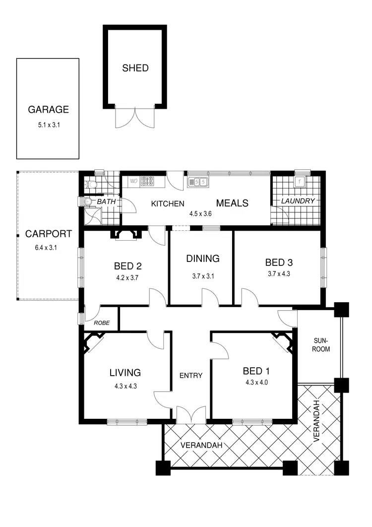 Floorplan of Homely house listing, 25 Brougham Street, Magill SA 5072