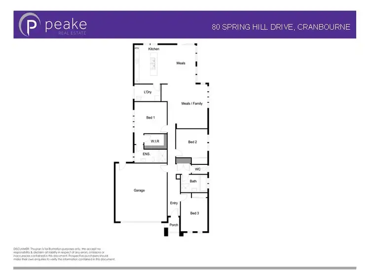 Floorplan of Homely house listing, 80 Springhill Drive, Cranbourne VIC 3977
