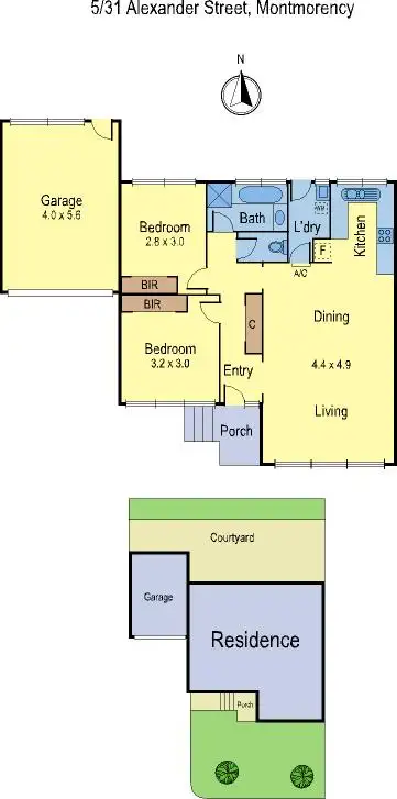 Floorplan of Homely unit listing, 5/31 Alexander Street, Montmorency VIC 3094