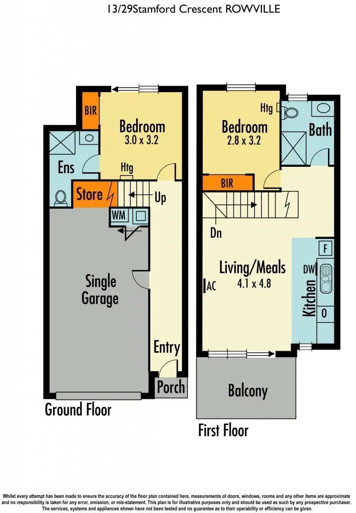 Floorplan of Homely townhouse listing, 13/29 Stamford Crescent, Rowville VIC 3178