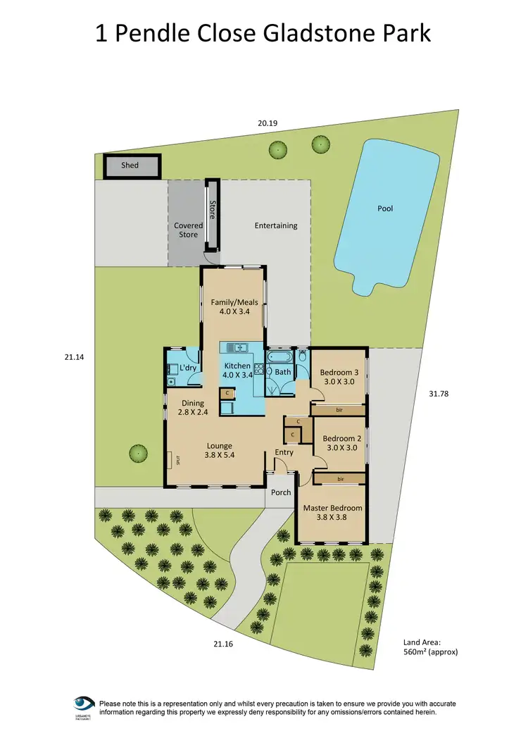 Floorplan of Homely house listing, 1 Pendle Close, Gladstone Park VIC 3043