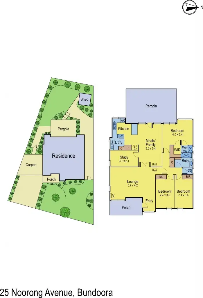 Floorplan of Homely house listing, 25 Noorong Avenue, Bundoora VIC 3083