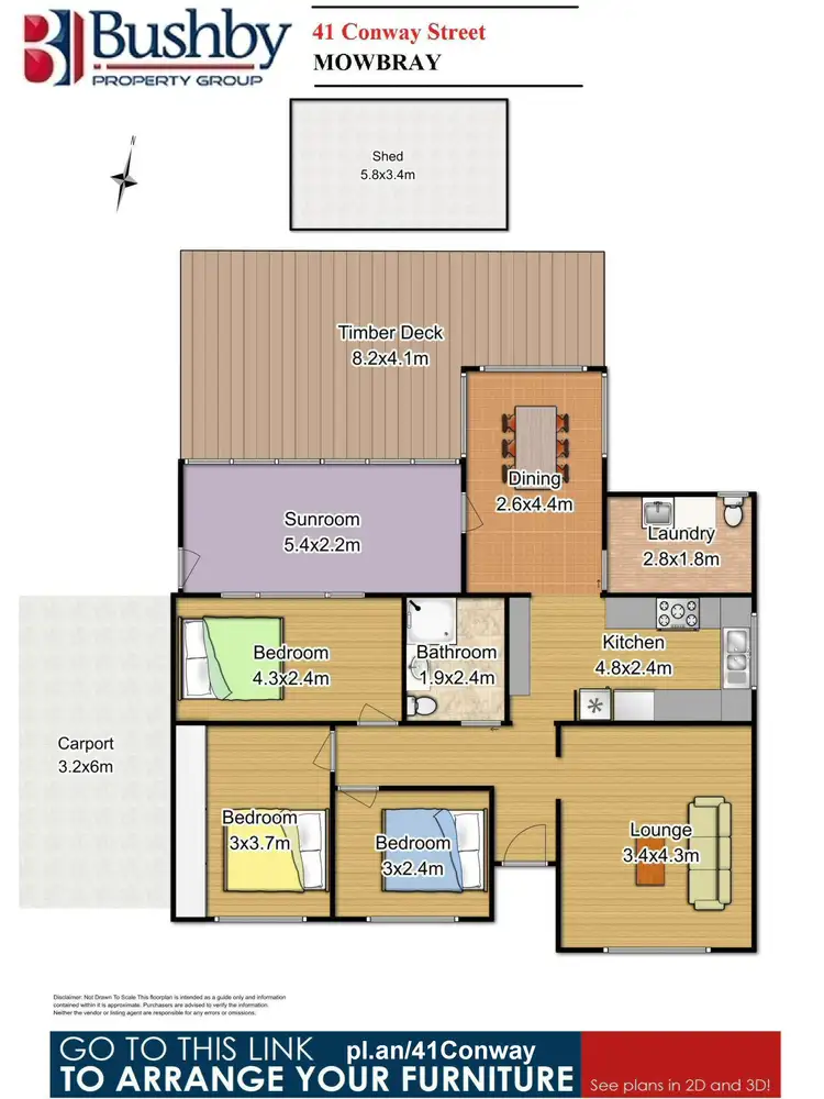 Floorplan of Homely house listing, 41 Conway Street, Mowbray TAS 7248