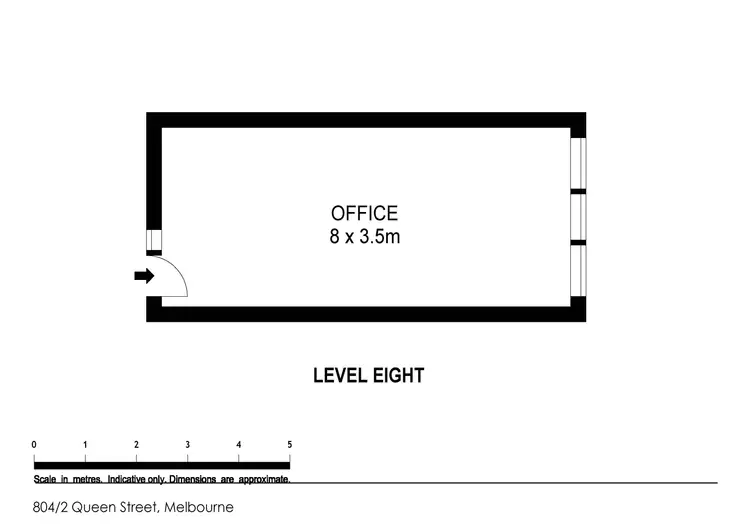 Floorplan of Homely studio listing, 804/2 Queen Street, Melbourne VIC 3000