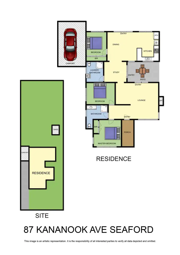 Floorplan of Homely house listing, 87 Kananook Avenue, Seaford VIC 3198