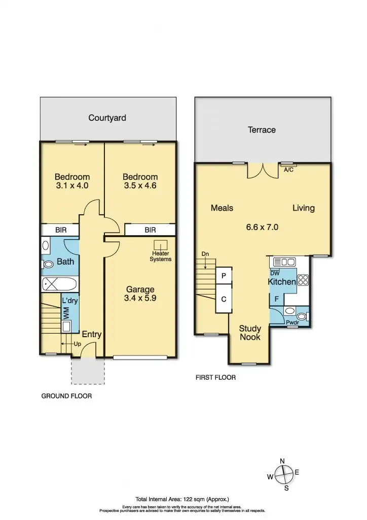 Floorplan of Homely townhouse listing, 2/96 Reynolds Parade, Pascoe Vale South VIC 3044