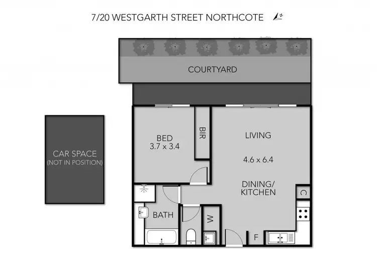 Floorplan of Homely apartment listing, 7/20 Westgarth Street, Northcote VIC 3070