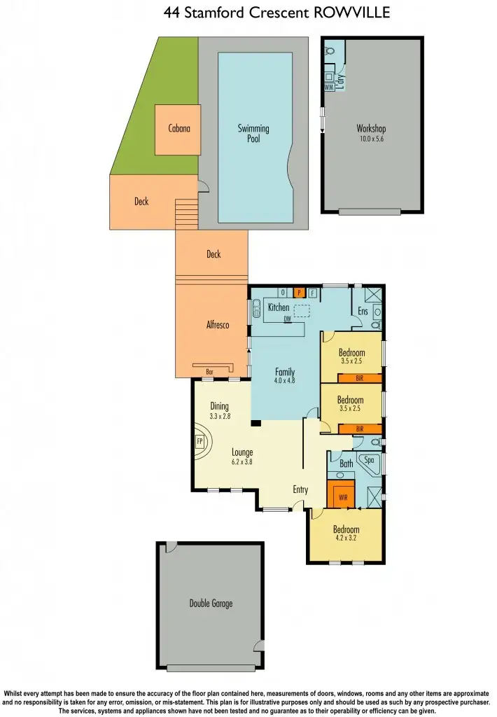 Floorplan of Homely house listing, 44 Stamford Crescent, Rowville VIC 3178