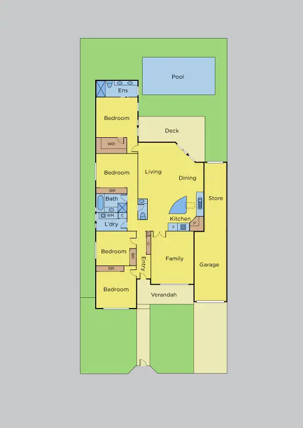 Floorplan of Homely house listing, 4 Yalambee Avenue, Aspendale VIC 3195