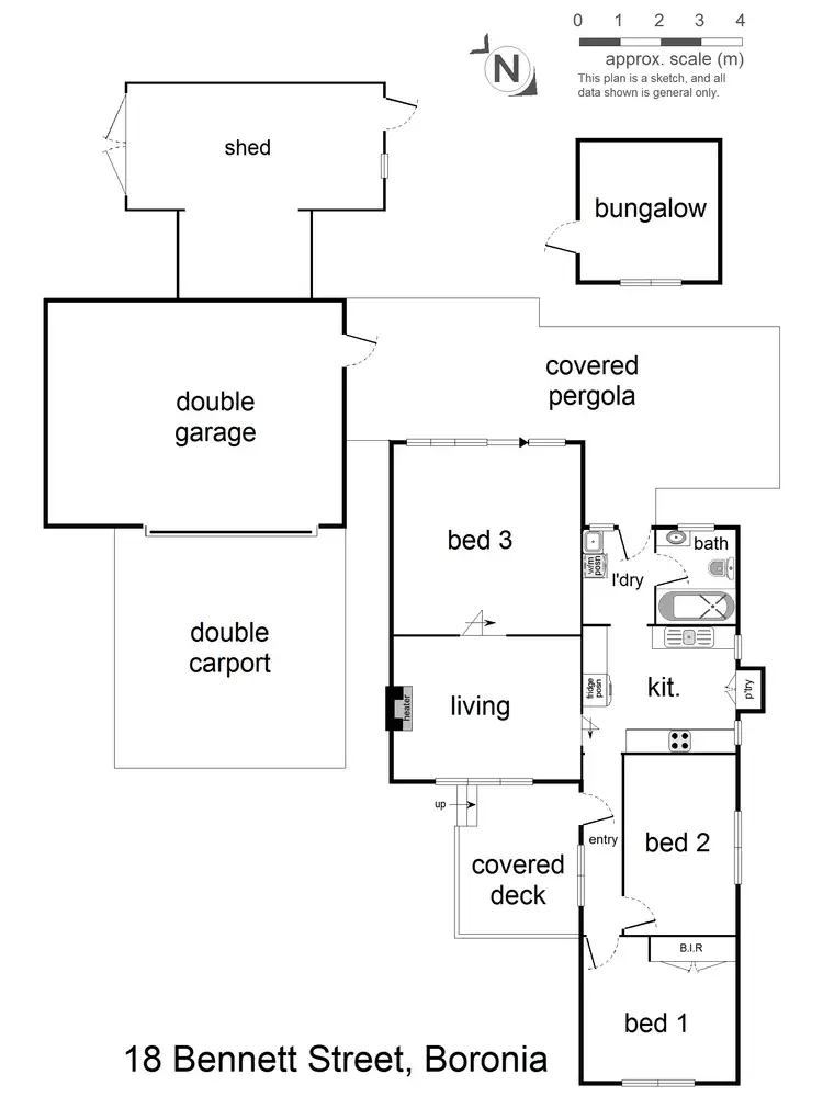 Floorplan of Homely house listing, 18 Bennett Street, Boronia VIC 3155