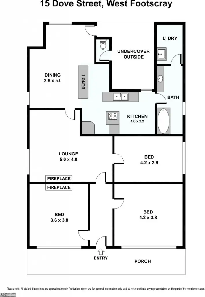 Floorplan of Homely house listing, 15 Dove Street, West Footscray VIC 3012