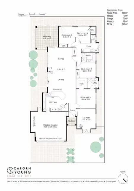 Floorplan of Homely house listing, 4 Featherstone Place, Willagee WA 6156