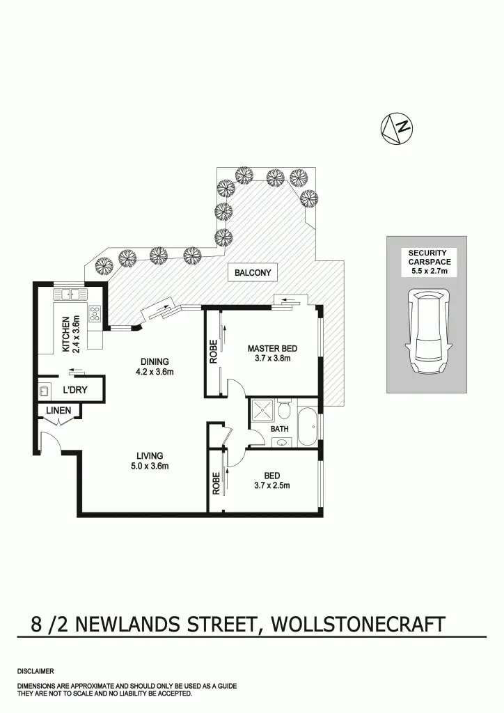 Floorplan of Homely apartment listing, 8/2 Newlands St, Wollstonecraft NSW 2065