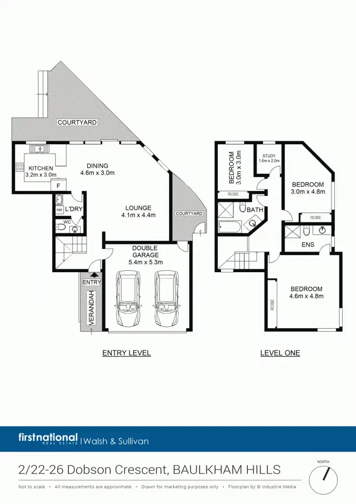 Floorplan of Homely townhouse listing, 2/22-26 Dobson Crescent, Baulkham Hills NSW 2153
