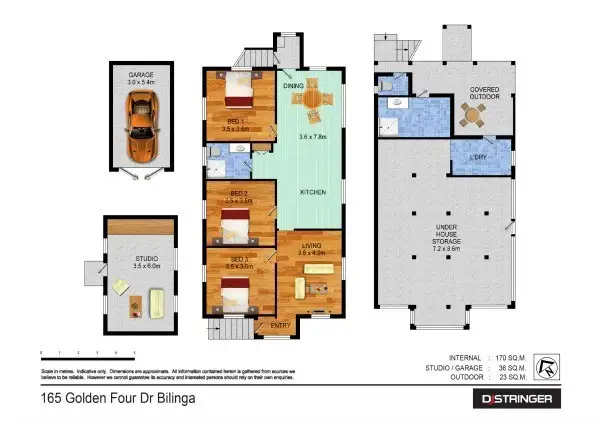 Floorplan of Homely house listing, 165 Golden Four Drive, Bilinga QLD 4225