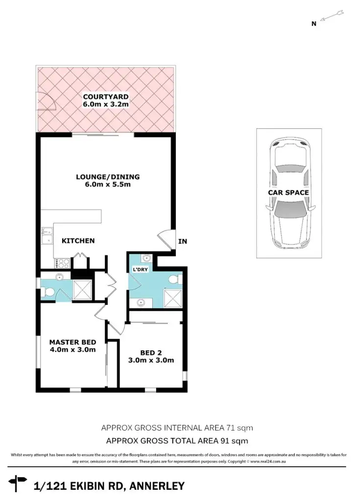Floorplan of Homely unit listing, 1/121 Ekibin Road, Annerley QLD 4103