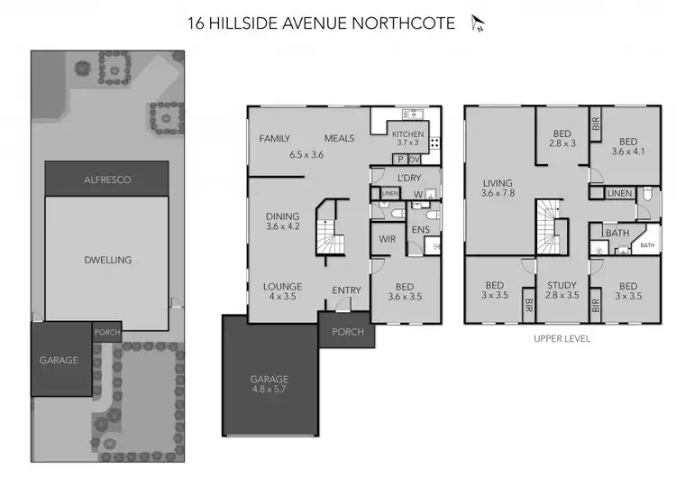 Floorplan of Homely house listing, 16 Hillside Avenue, Northcote VIC 3070