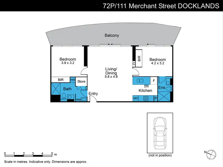 Floorplan of Homely apartment listing, 72P/111 Merchant Street, Docklands VIC 3008
