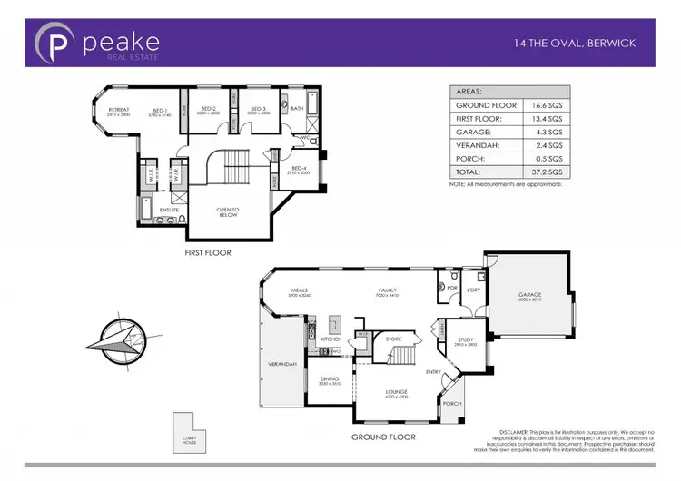 Floorplan of Homely house listing, 14 The Oval, Berwick VIC 3806