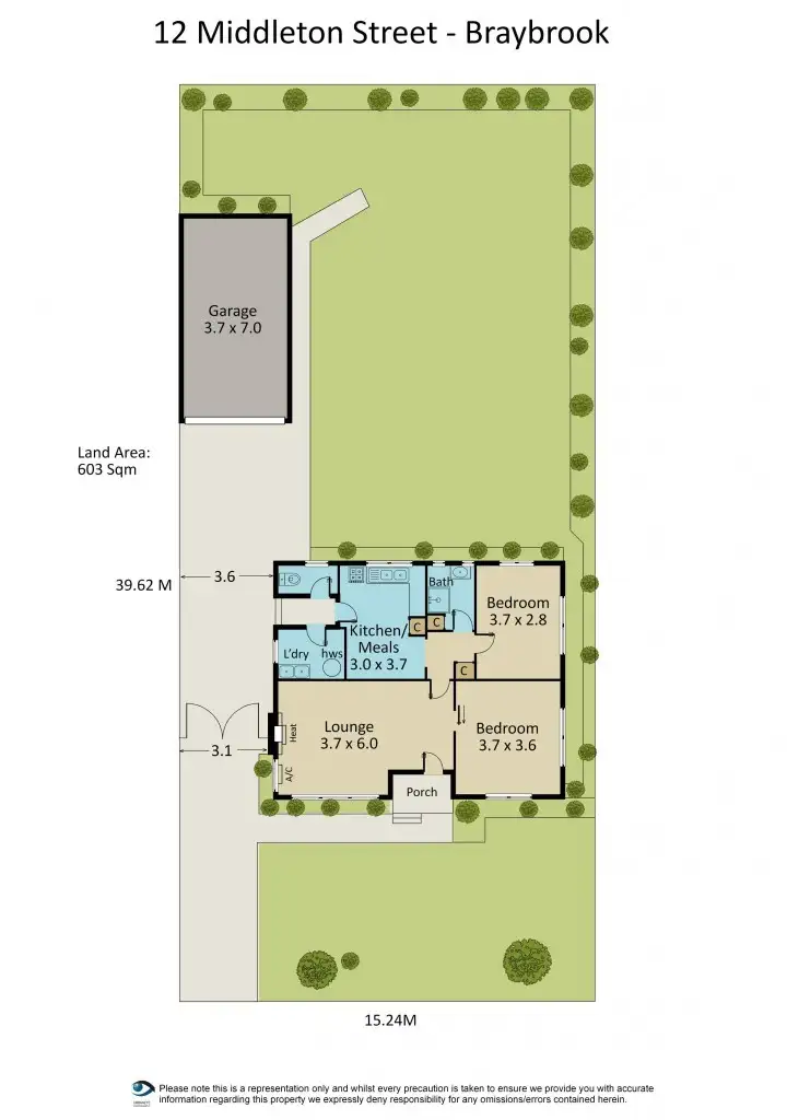 Floorplan of Homely house listing, 12 Middleton Street, Braybrook VIC 3019