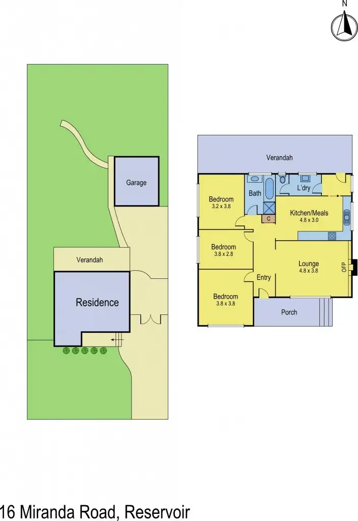 Floorplan of Homely house listing, 16 Miranda Road, Reservoir VIC 3073