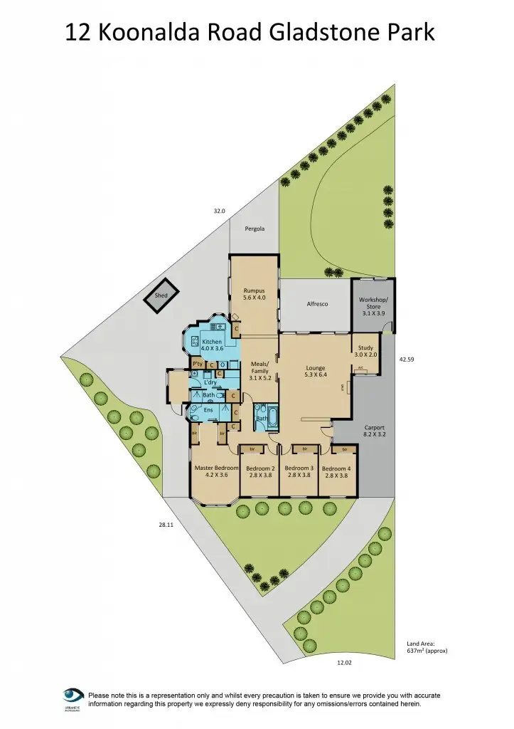 Floorplan of Homely house listing, 12 Koonalda Road, Gladstone Park VIC 3043