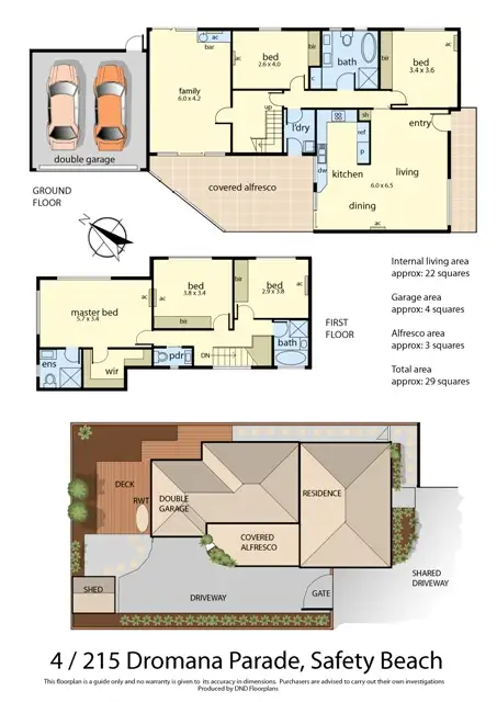 Floorplan of Homely townhouse listing, 4/215 Dromana Parade, Safety Beach VIC 3936