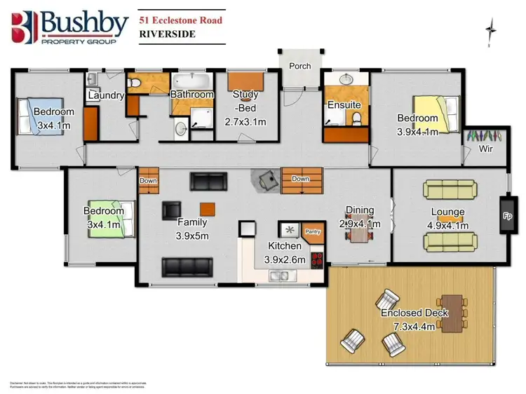 Floorplan of Homely house listing, 51 Ecclestone Road, Riverside TAS 7250