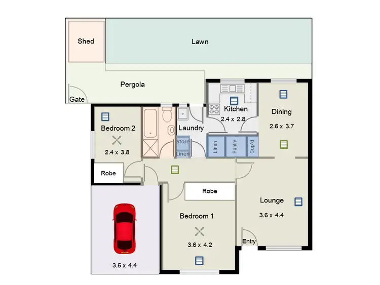 Floorplan of Homely unit listing, 9/9 Barnes Road, Glynde SA 5070