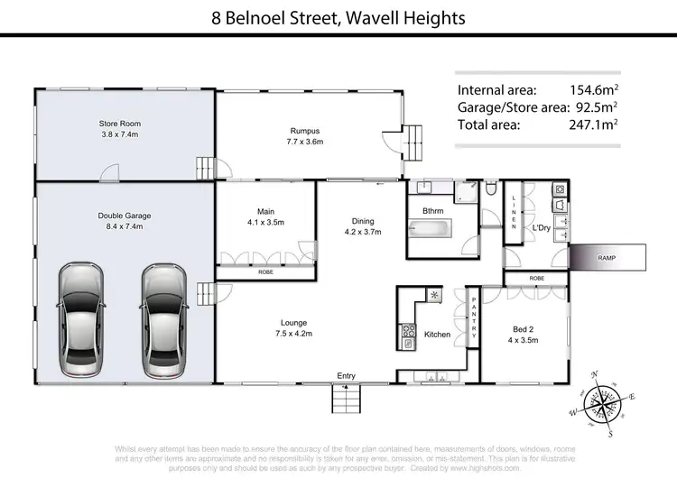Floorplan of Homely house listing, 8 Belnoel Street, Wavell Heights QLD 4012
