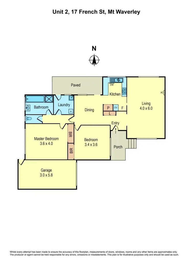 Floorplan of Homely unit listing, 2/17 French Street, Mount Waverley VIC 3149