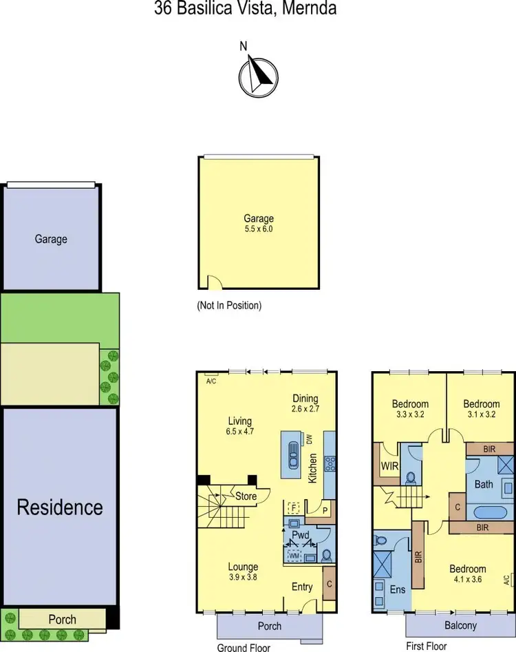 Floorplan of Homely house listing, 36 Basilica Vista, Mernda VIC 3754