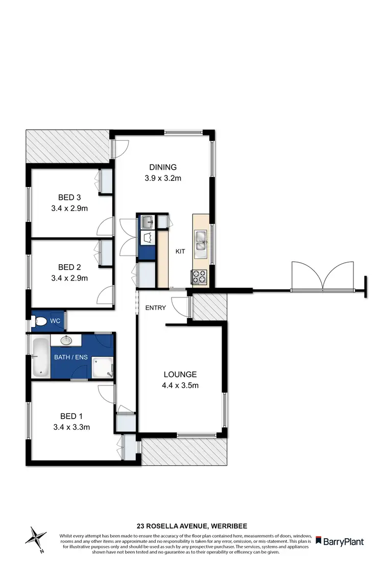 Floorplan of Homely house listing, 23 Rosella Avenue, Werribee VIC 3030