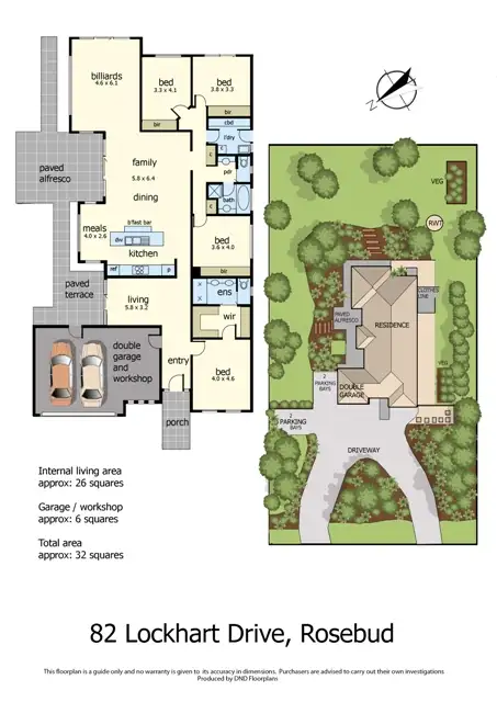 Floorplan of Homely house listing, 82 Lockhart Drive, Rosebud VIC 3939