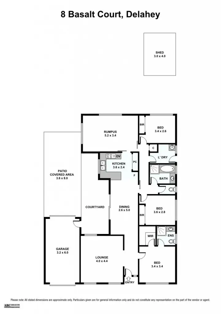 Floorplan of Homely house listing, 8 Basalt Court, Delahey VIC 3037