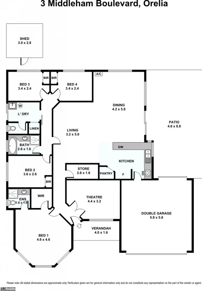 Floorplan of Homely house listing, 3 Middleham Boulevard, Orelia WA 6167