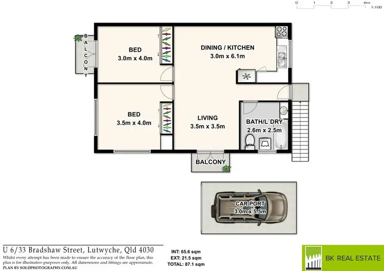 Floorplan of Homely unit listing, 6/33 BRADSHAW STREET, Lutwyche QLD 4030