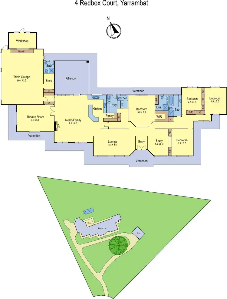 Floorplan of Homely house listing, 4 Red Box Court, Yarrambat VIC 3091
