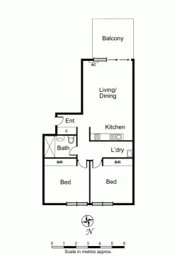 Floorplan of Homely apartment listing, 1/10 Woorayl Street, Carnegie VIC 3163