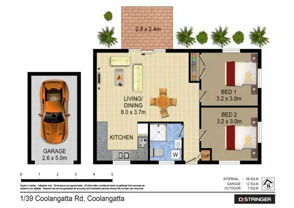 Floorplan of Homely unit listing, 1/39 Coolangatta Road - Haven Villa, Kirra QLD 4225