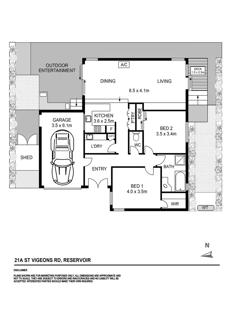 Floorplan of Homely unit listing, 21A St Vigeons Road, Reservoir VIC 3073