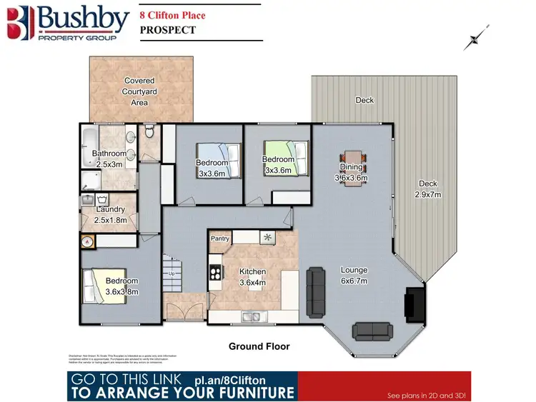 Floorplan of Homely house listing, 8 Clifton Place, Prospect Vale TAS 7250