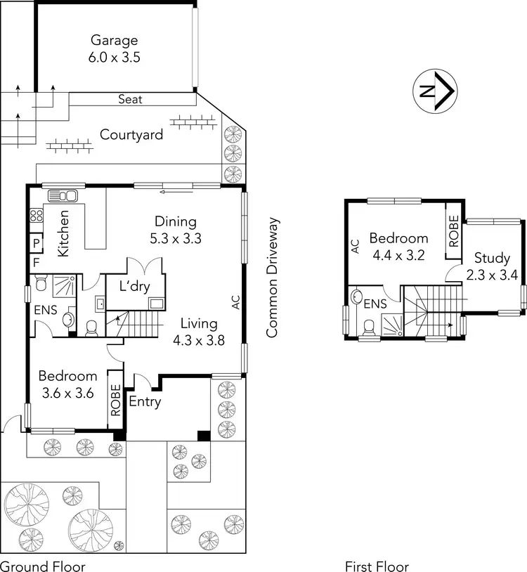 Floorplan of Homely townhouse listing, 1/1 Box Street, Reservoir VIC 3073