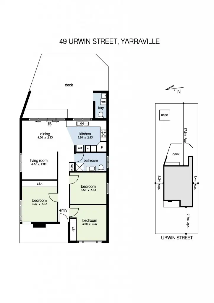Floorplan of Homely house listing, 49 Urwin Street, Yarraville VIC 3013