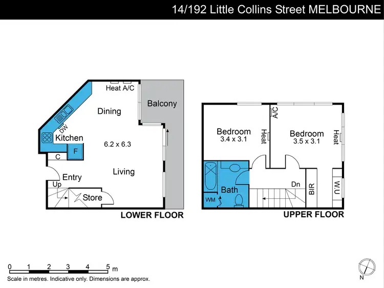 Floorplan of Homely apartment listing, 14/192 Little Collins Street, Melbourne VIC 3000