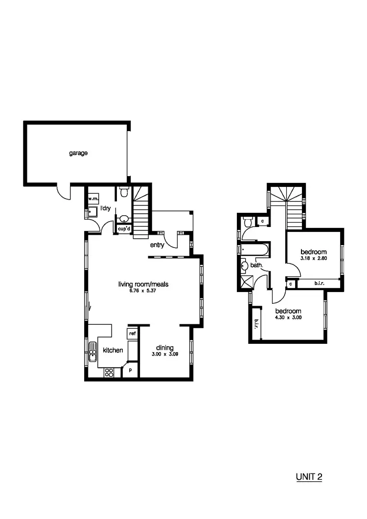 Floorplan of Homely townhouse listing, 2/8 Rayner Street, Altona VIC 3018
