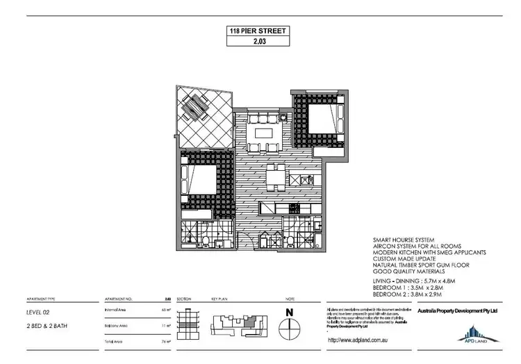 Floorplan of Homely unit listing, 203/118 Pier Street, Altona VIC 3018