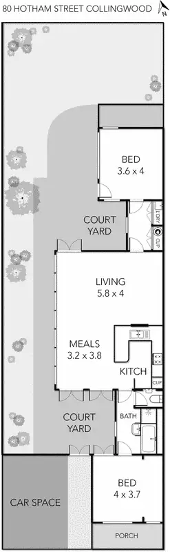 Floorplan of Homely house listing, 80 Hotham Street, Collingwood VIC 3066