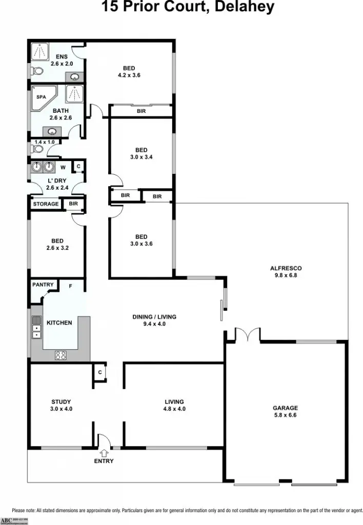 Floorplan of Homely house listing, 15 Prior Court, Delahey VIC 3037