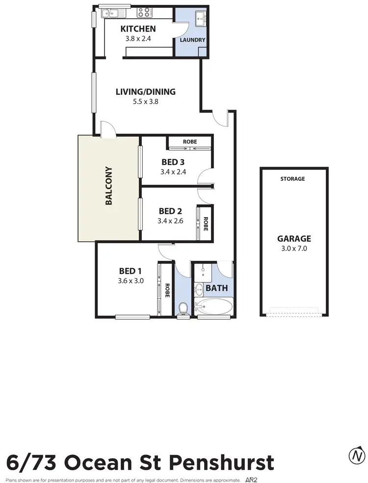 Floorplan of Homely unit listing, 6/73 Ocean Street, Penshurst NSW 2222